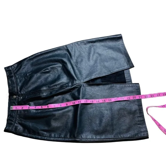Vintage Outerwear by Phoenix Black Leather Pencil Skirt - Size XS
