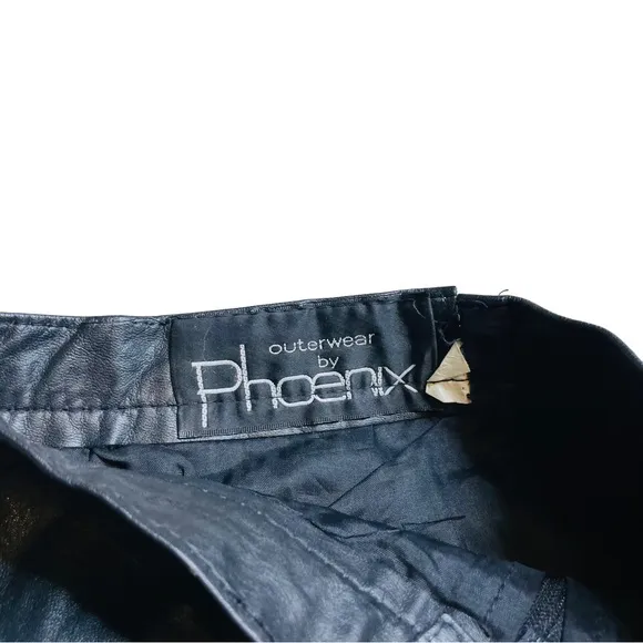 Vintage Outerwear by Phoenix Black Leather Pencil Skirt - Size XS
