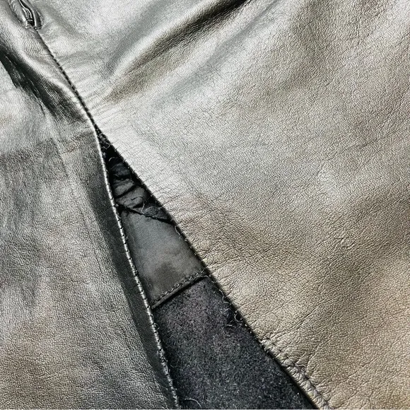 Vintage Outerwear by Phoenix Black Leather Pencil Skirt - Size XS