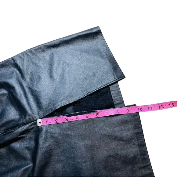 Vintage Outerwear by Phoenix Black Leather Pencil Skirt - Size XS