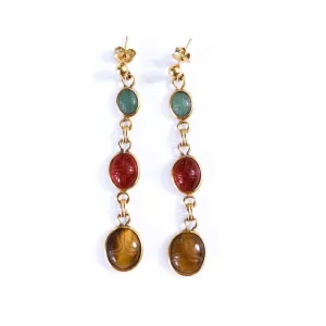 Vintage Scarab Statement Earrings