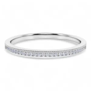 VS/G 0.300Ct Moissanite Eternity Ring Womens Wedding Band 14k White Gold