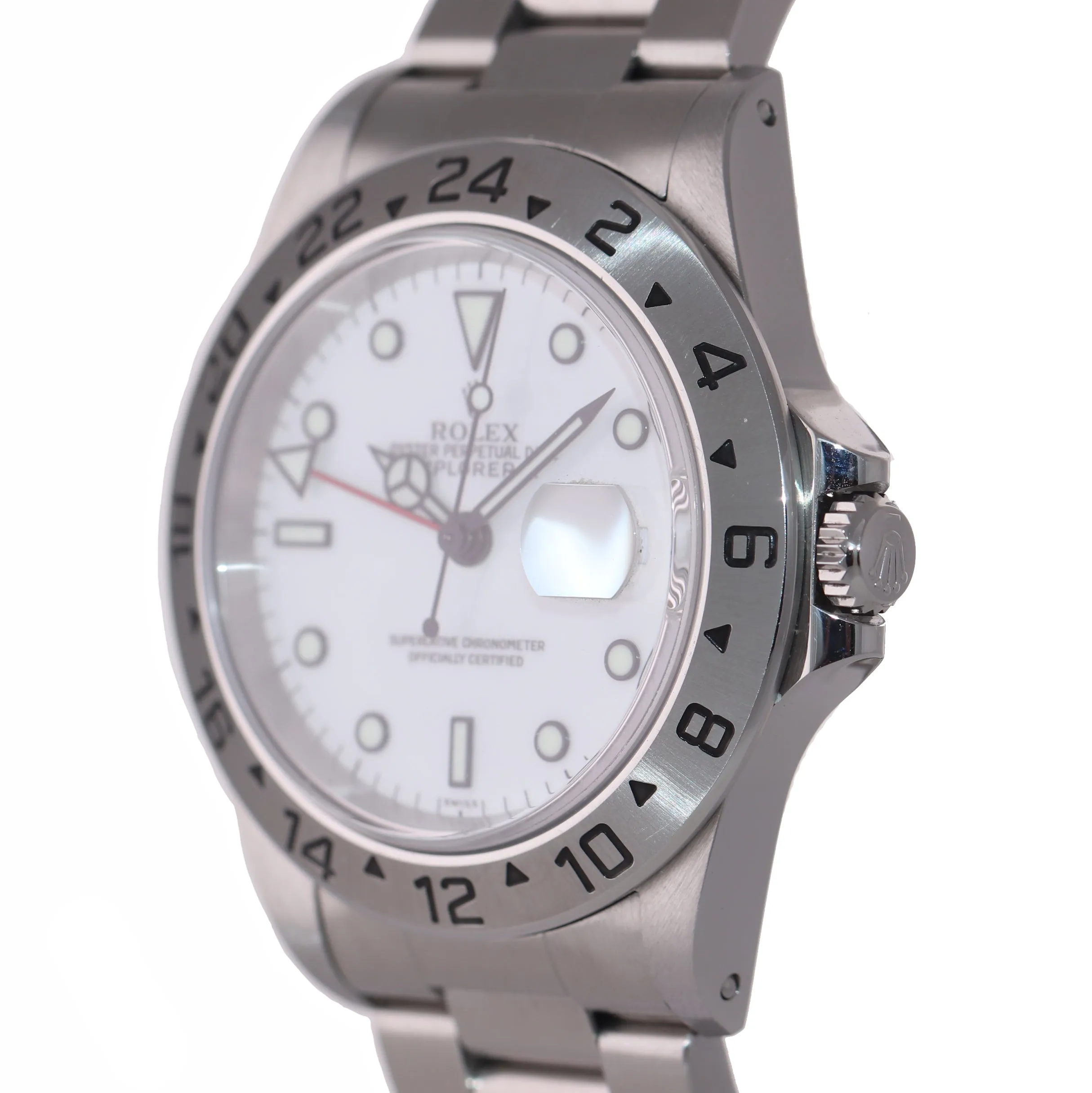 WARRANTY PAPERS Rolex Explorer II Swiss Only White 16570 Polar Date GMT Watch