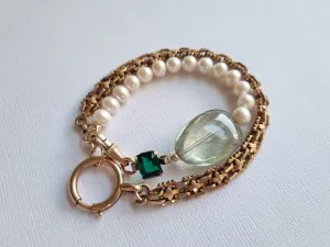 water clover | antique French FIX pearl necklace