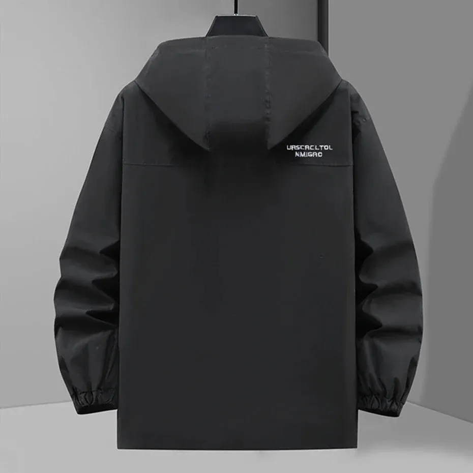 Waterproof Windbreak Cargo Jacket Men Hooded Coat Plus Size 12XL Fashion Casual Solid Color Jackets Big Size 12XL Coats Male