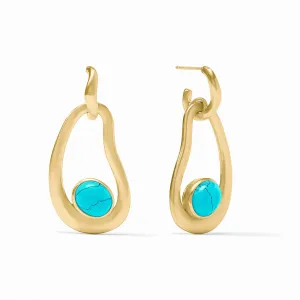 Wave Statement Earring (Turquoise Blue)