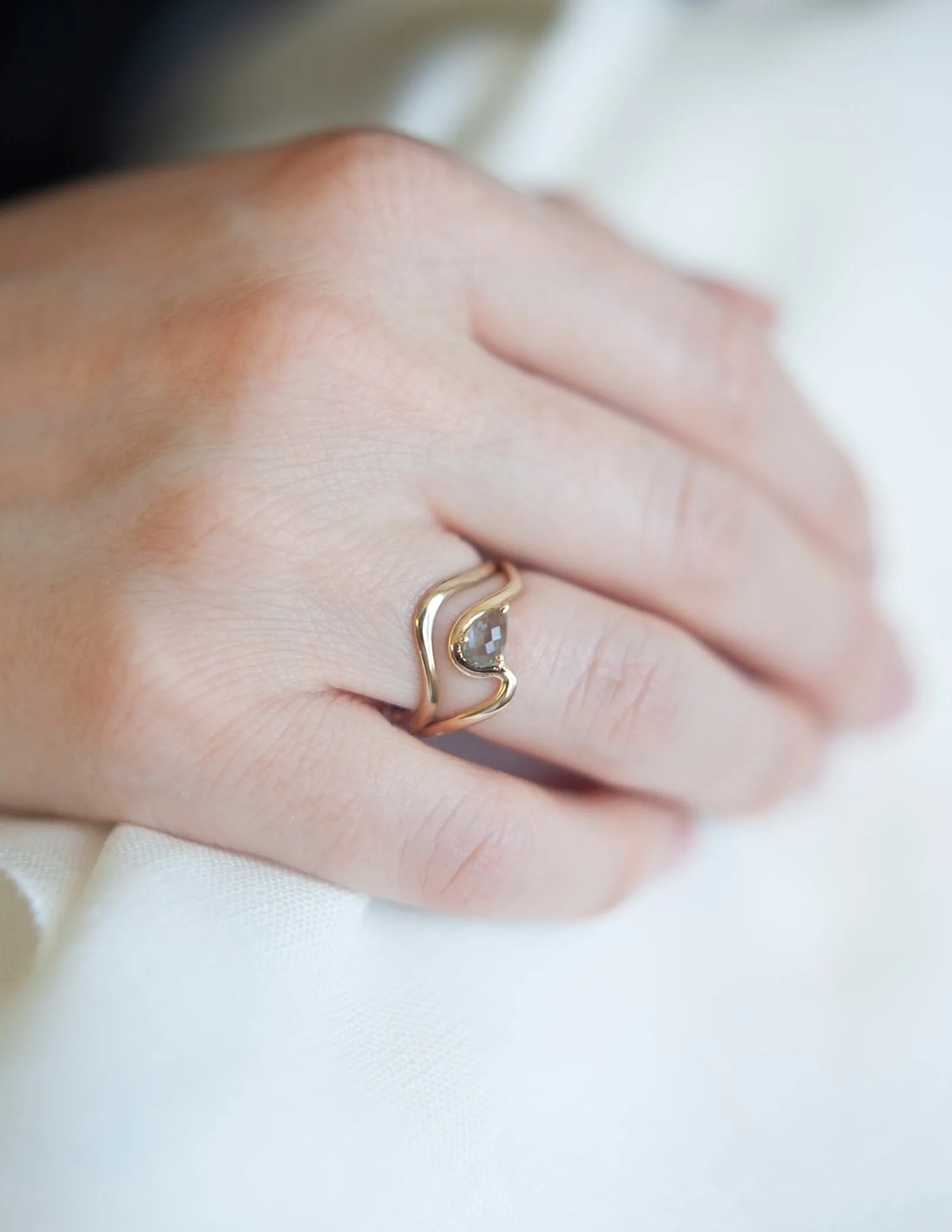 Wave Wedding Band