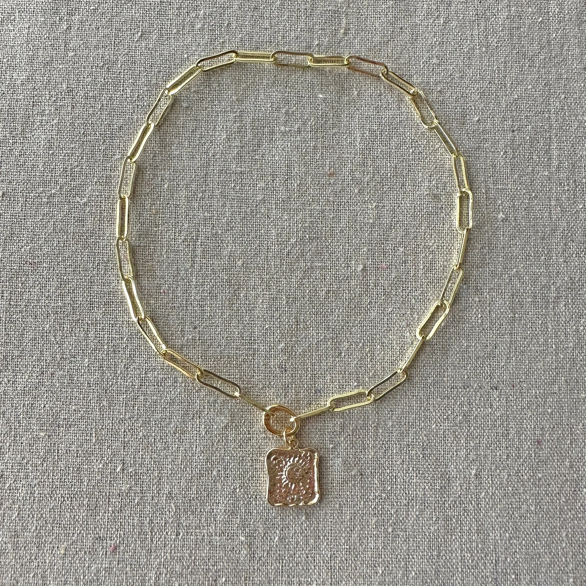 Wax Seal Paperclip Necklace