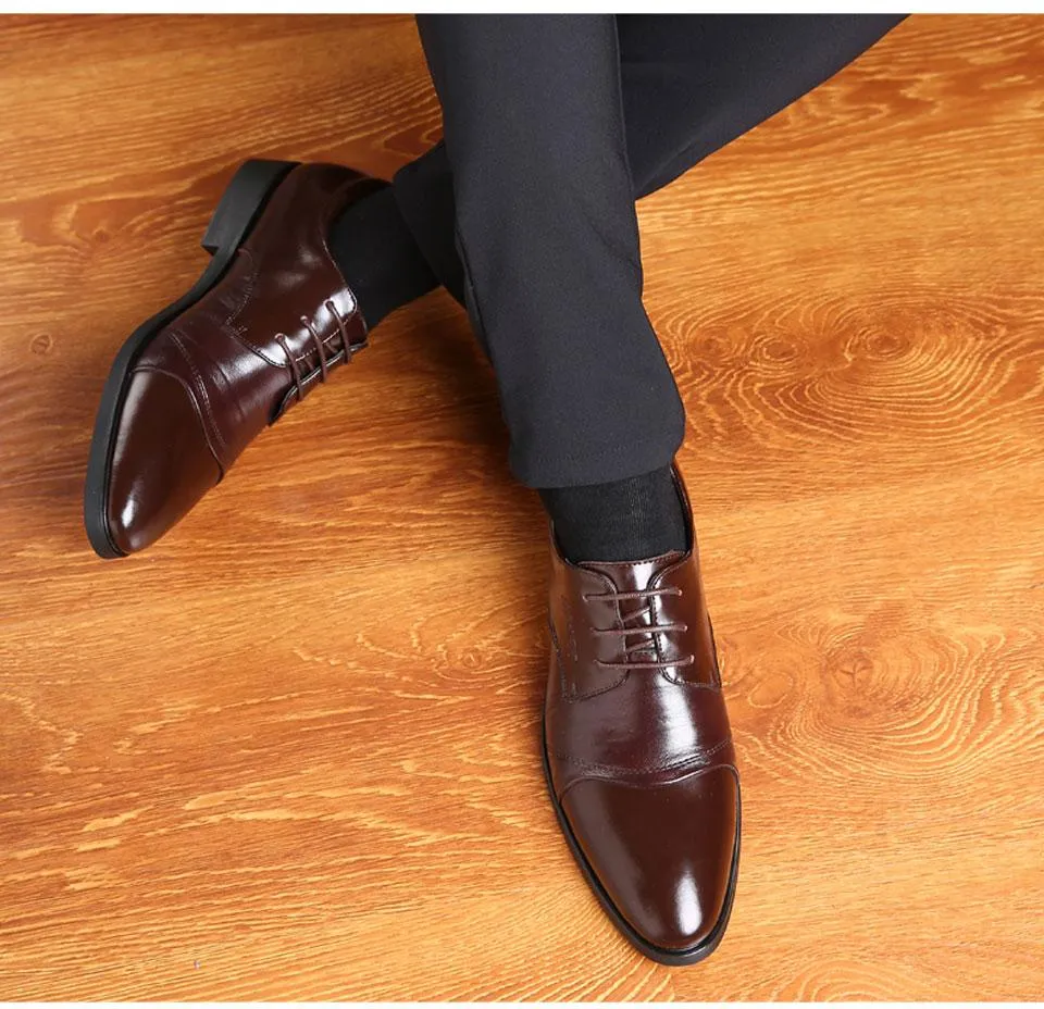 West Louis™ Oxfords Gentlemen Dress Leather Shoes