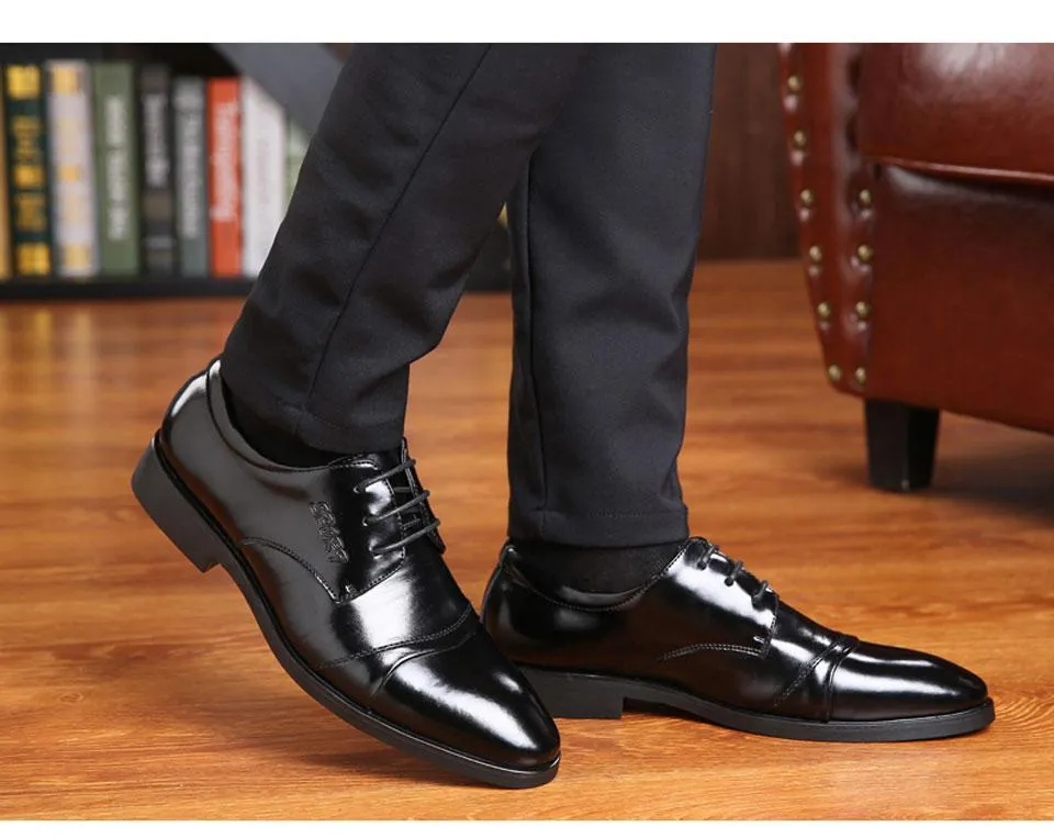 West Louis™ Oxfords Gentlemen Dress Leather Shoes