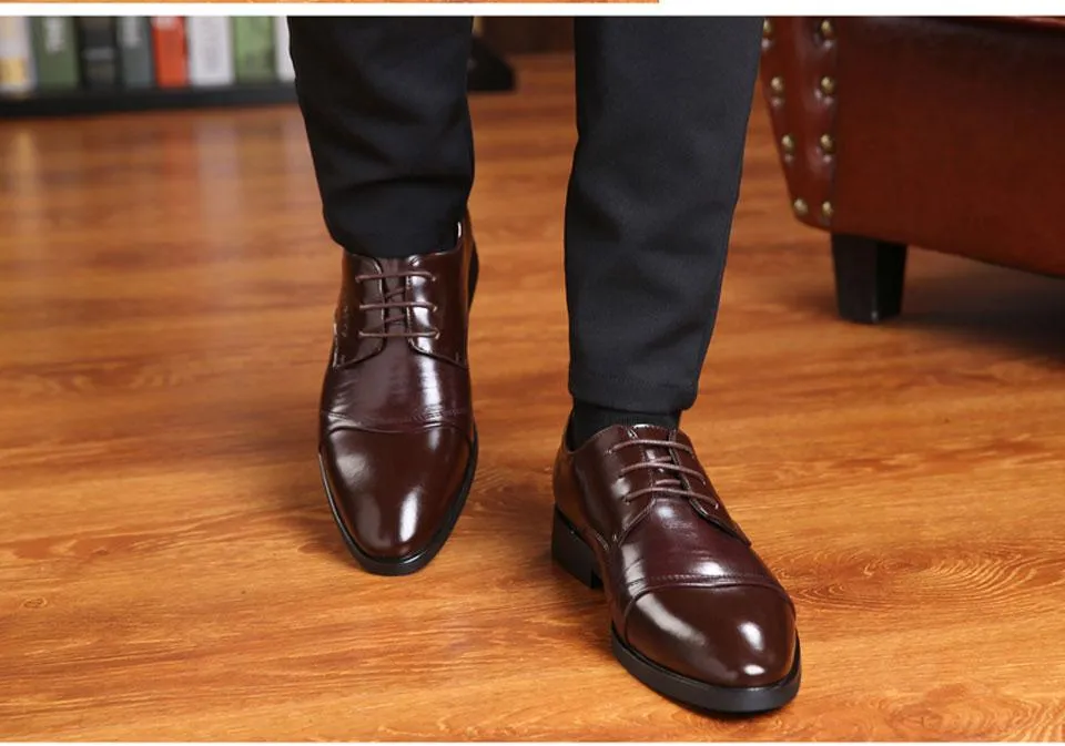 West Louis™ Oxfords Gentlemen Dress Leather Shoes