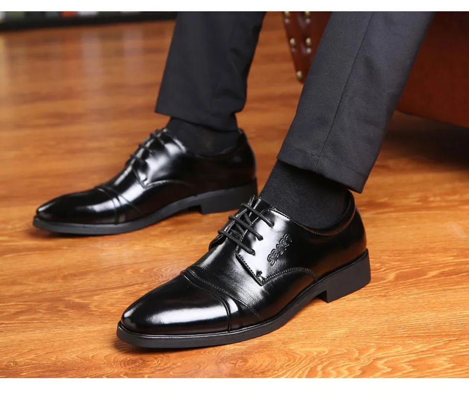 West Louis™ Oxfords Gentlemen Dress Leather Shoes