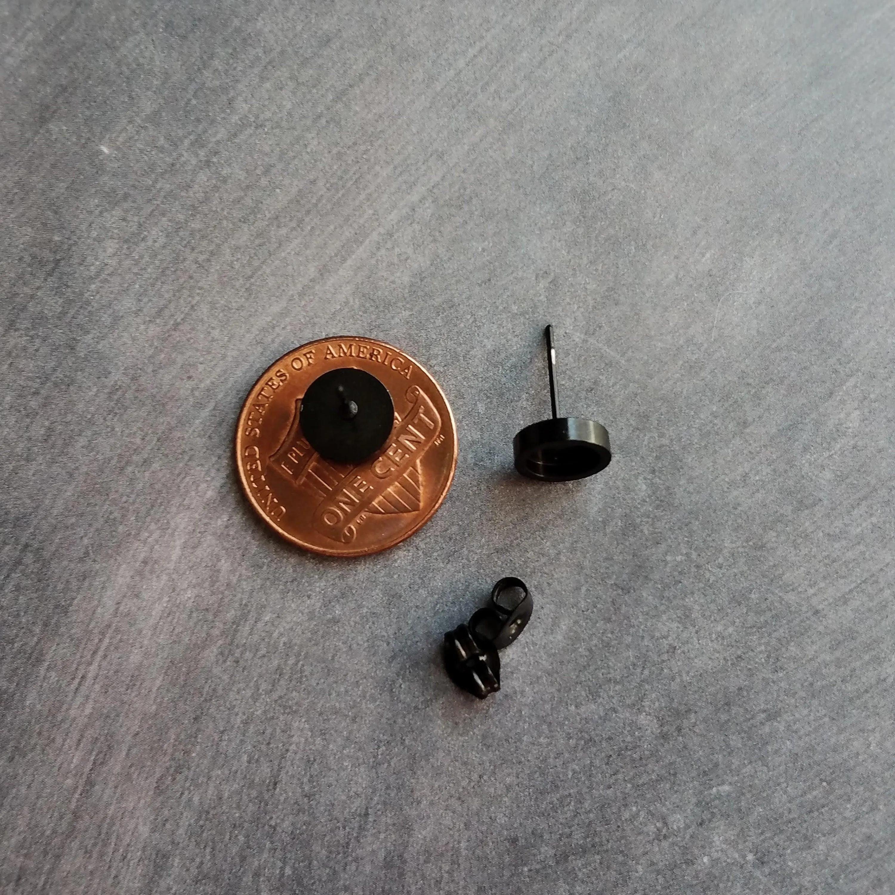 White Black Stud Earrings, milky white stud earrings, milky white earrings, matte black earring, iridescent white, opal white round sparkle