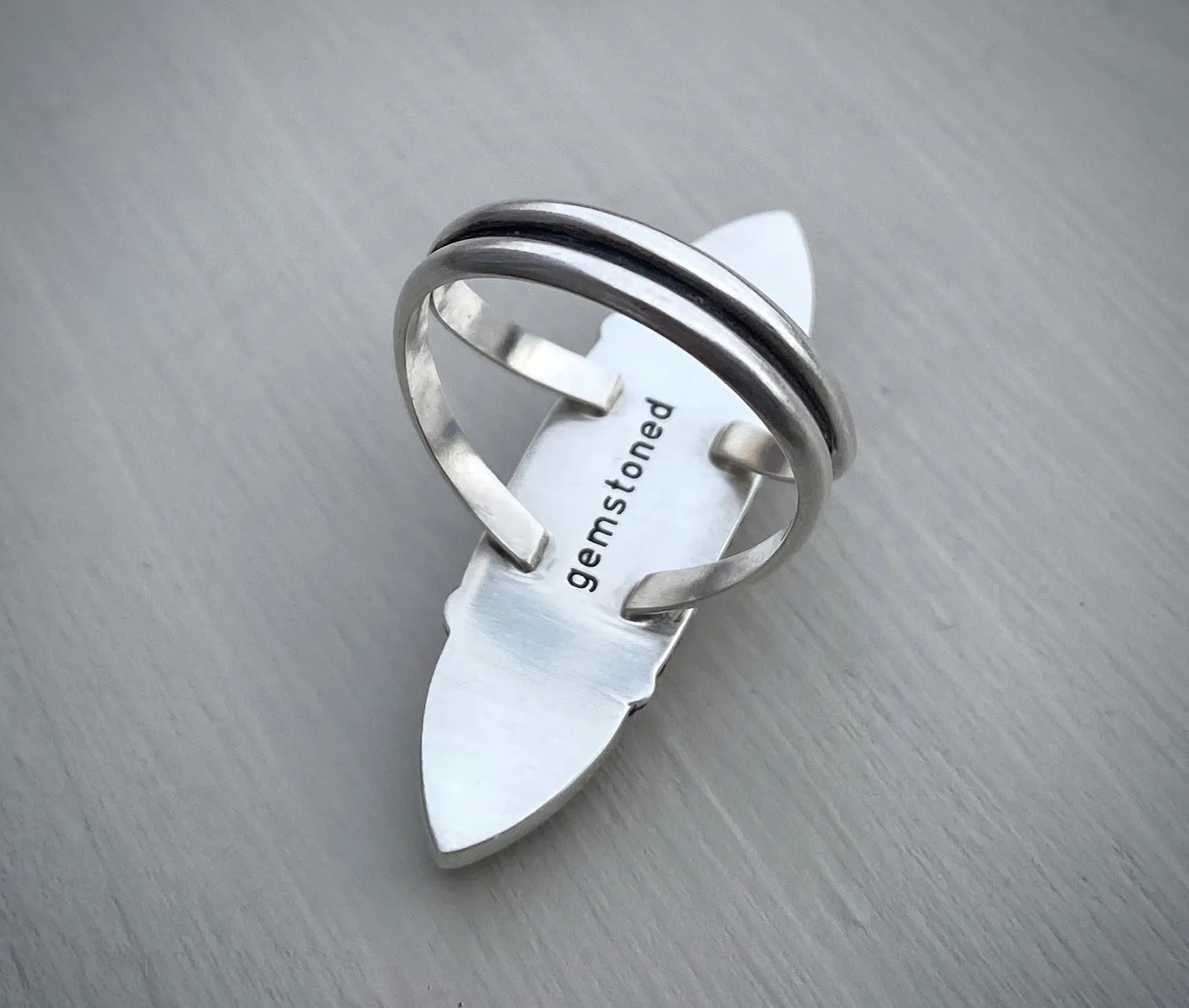 White Buffalo Chevron Ring