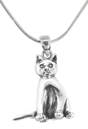 Wildlife Pendant - Cat With Chain