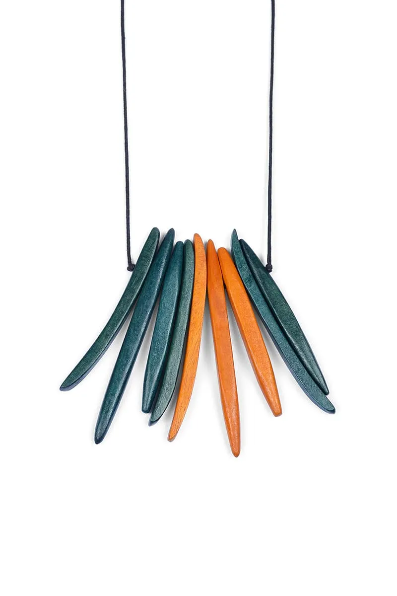 Wooden Spike Necklaces