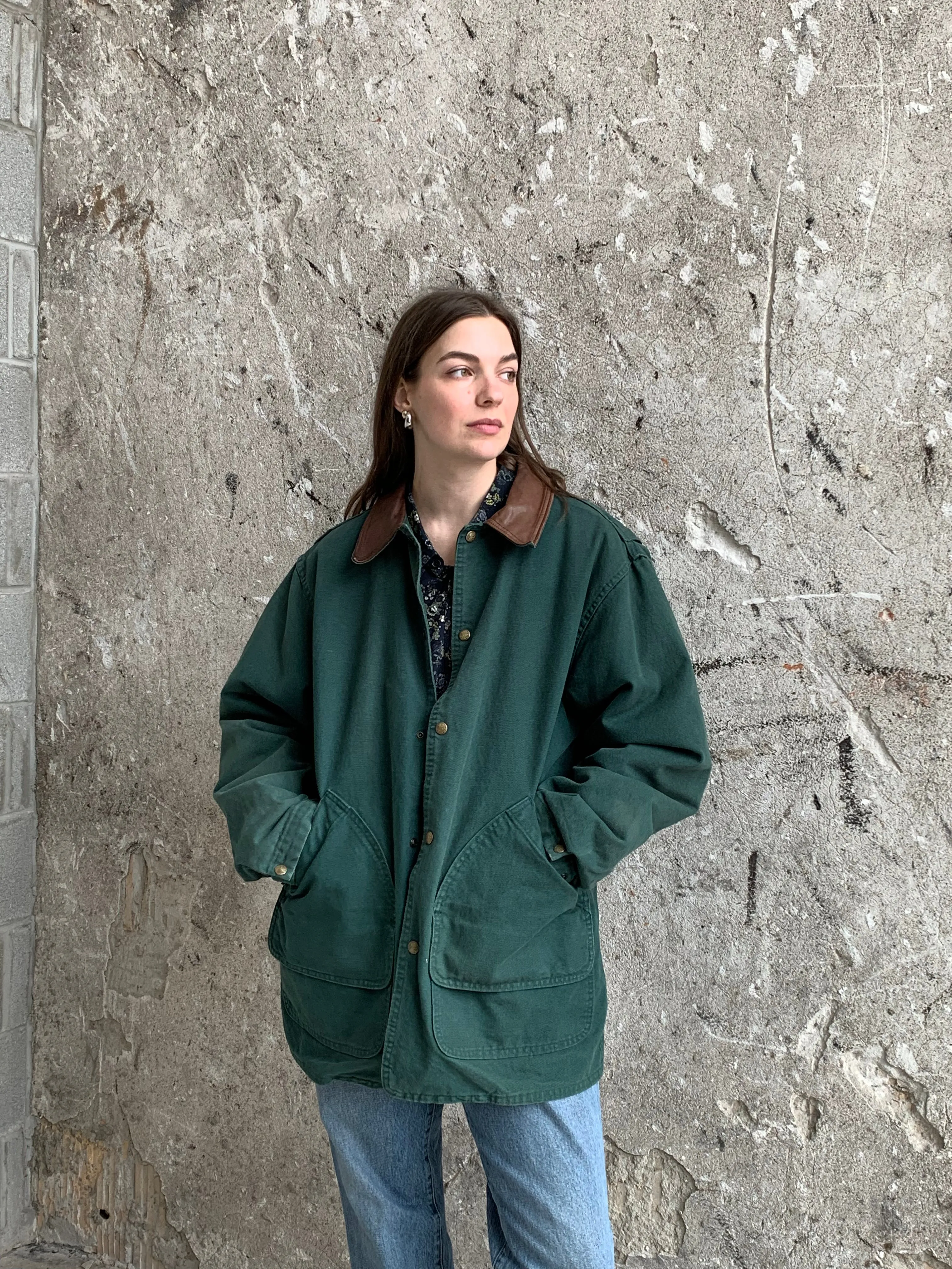 Woolrich flannel-lined chore jacket