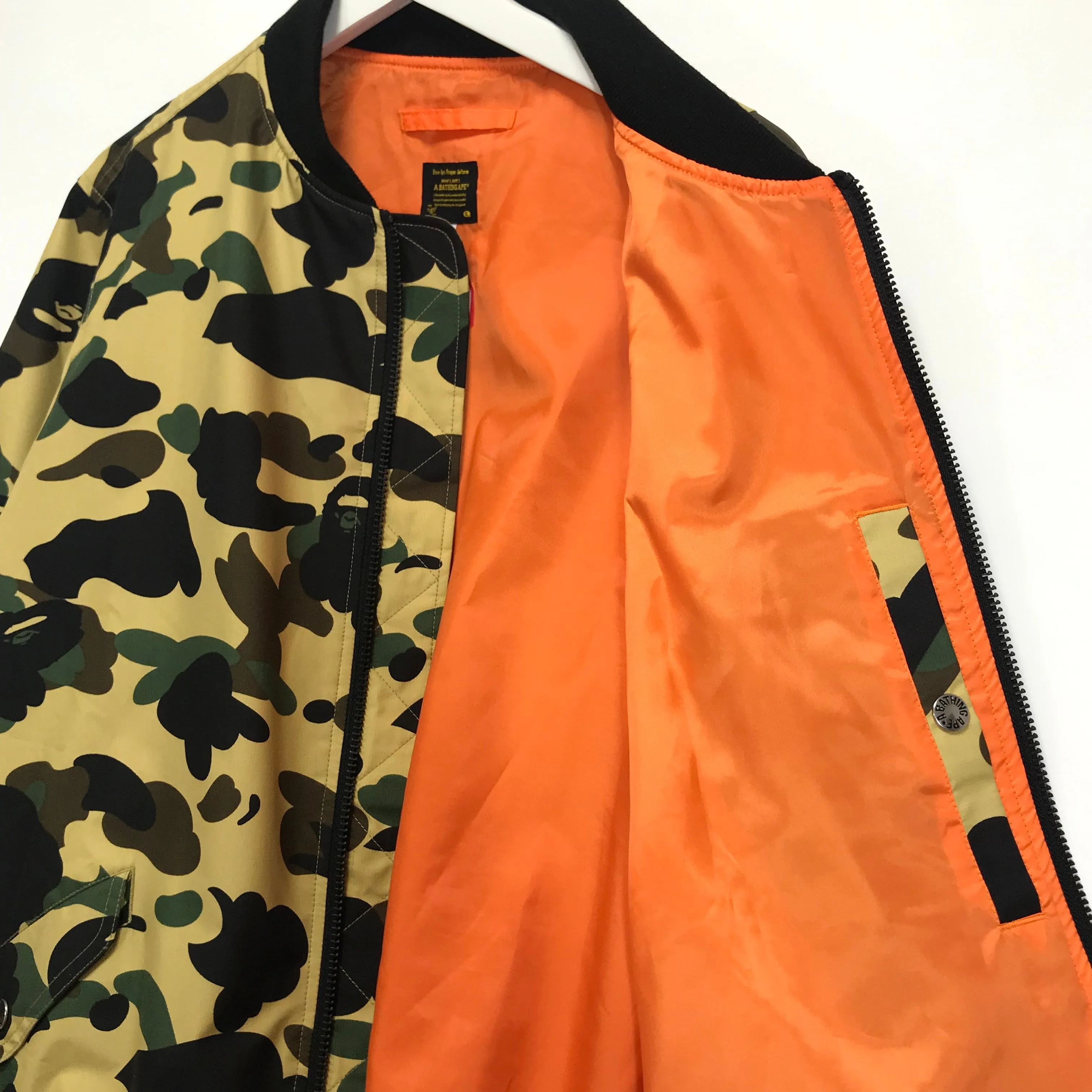 [XL] A Bathing Ape Bape 1st Camo Gore Windstopper MA-1 Jacket