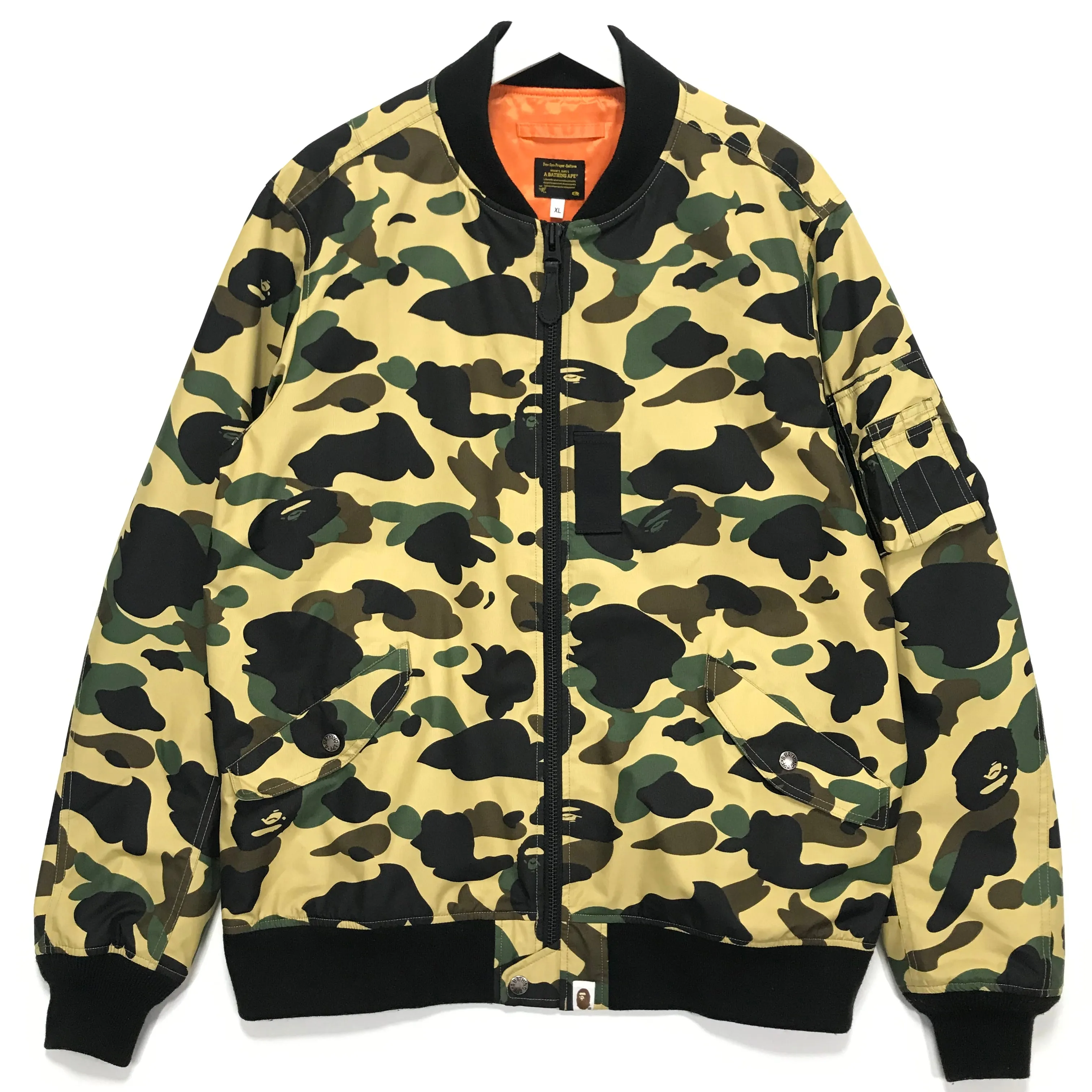 [XL] A Bathing Ape Bape 1st Camo Gore Windstopper MA-1 Jacket