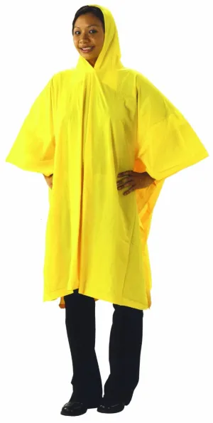 YELLOW PVC RAIN PONCHO