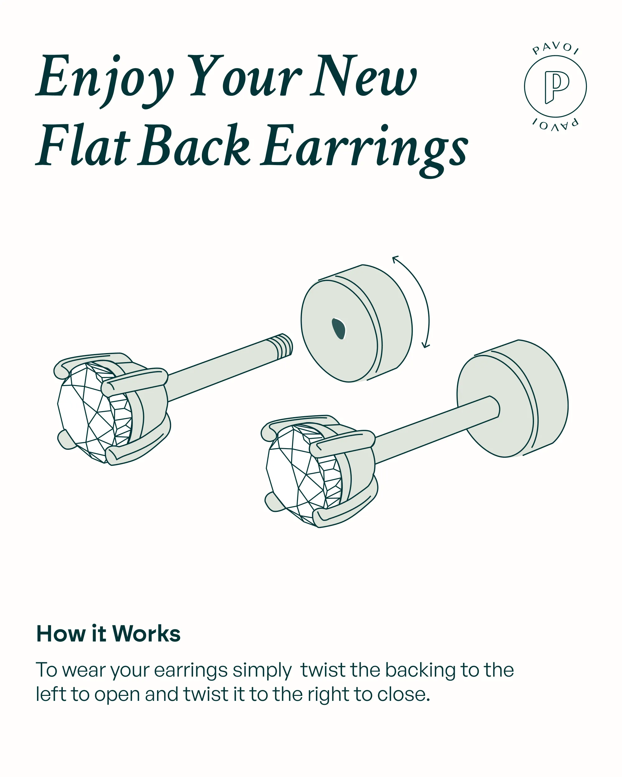 Yin Yang Screw Back Studs